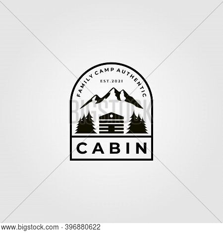 Cabin Logo Minimalist Vector Template Illustration Design