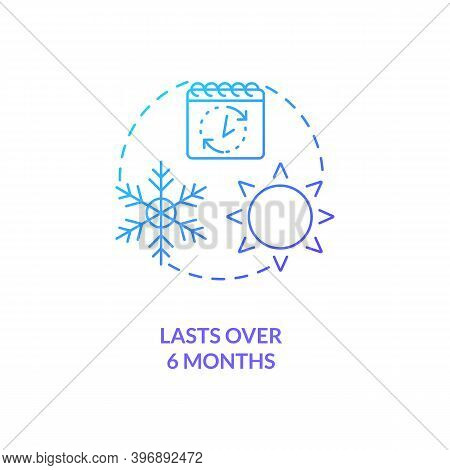Lasts Over 6 Months Concept Icon. Cfs Symptom Idea Thin Line Illustration. Terminal Illness. Persist
