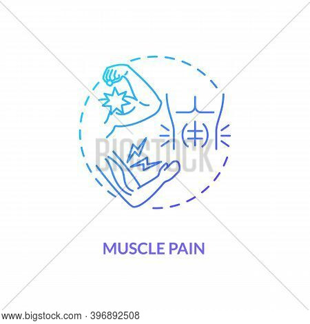 Muscle Pain Concept Icon. Cfs Symptom Idea Thin Line Illustration. Sore And Aching Muscles. Multiple
