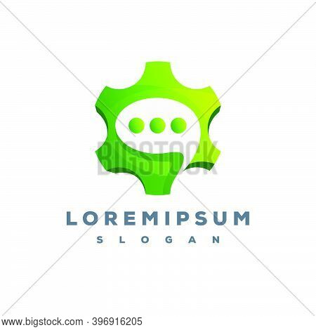 Chat Mechanic Logo Design Vector Template Easy To Use