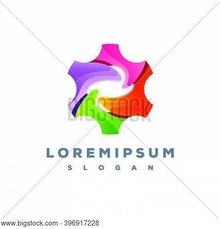 Colorful Mechanic Logo Design Vector Template Easy To Use