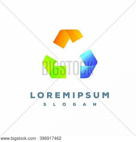 Colorful Recycle Logo Design Vector Template Easy To Use