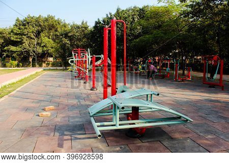 Utter Pardesh , India - Open Gym , A Picture Of Open Gym In Noida 22 November 2020