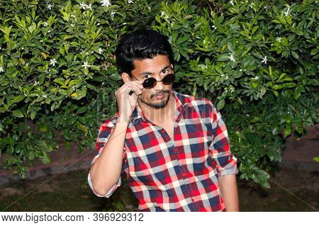 Utter Pardesh , India - Young Boy , A Picture Of Young Boy With Goggles In Noida 11 March 2020