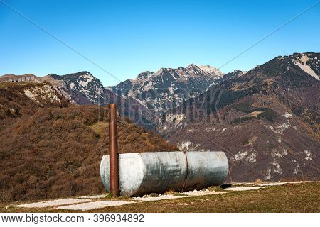 Mountain Range Of The Monte Carega, Called The Small Dolomites, View From The Lessinia Plateau (alto