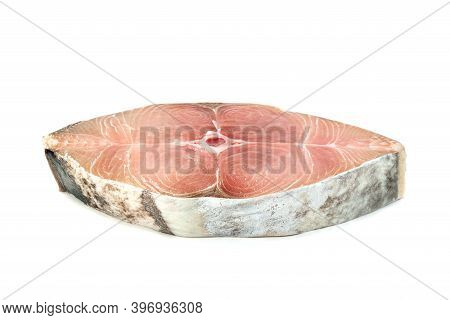 Spanish Mackerel Slice Or Spotted Mackerels Isolated On White Background ,scomberomorus