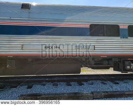 Fort Wayne, In August 8, 2020, Fort Wayne Railroad Historical Society Vintage Amtrak Railroad Diner 