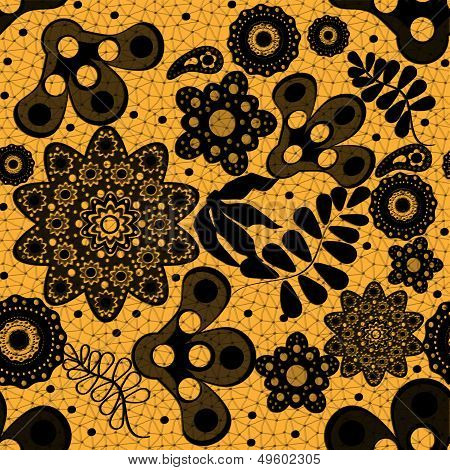 Seamless lace floral pattern