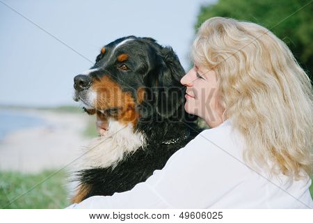 Dog And Woman