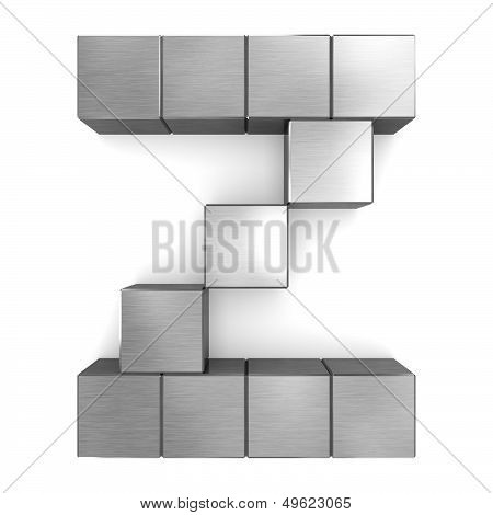 Letter Z Cubic Metal