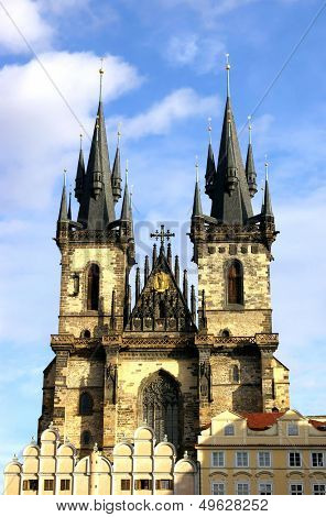 famous cathedral in Prague centrum