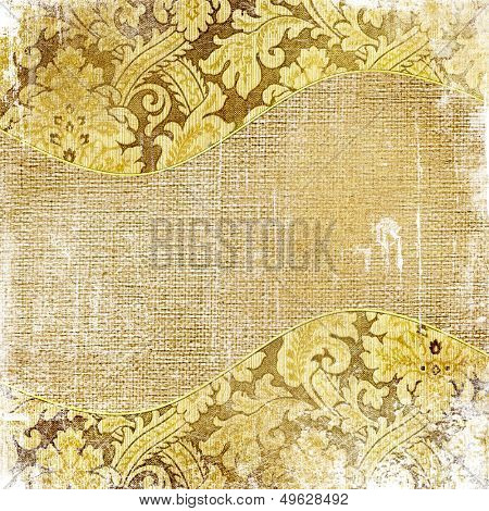 vintage shabby background in golden colors