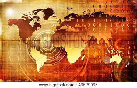 rusty world map background