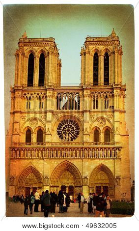 Notre dame - artistic vintage picture