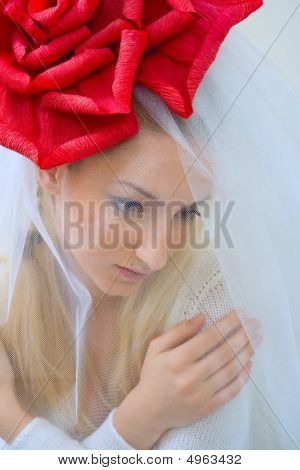 Portrait Of Young Beautiful Woman