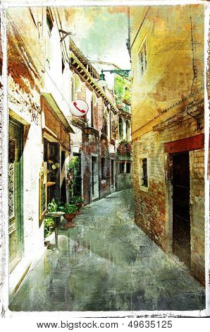 Venetian streets  - artwork in pianting style