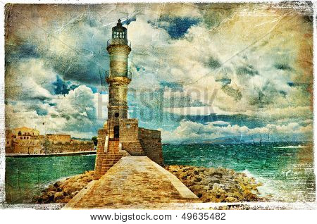 artwork in painting style - lighthouse