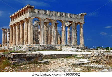 temple of Orfeas in Aegina island, the prototipe of Acropolis