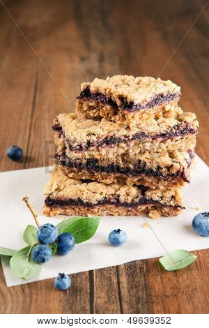 Blueberry oat crumb bars
