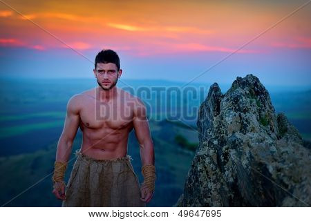 athletic young man portrait