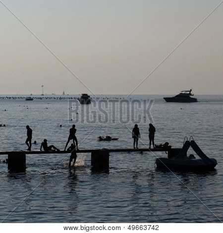 Beach Scene In Istria