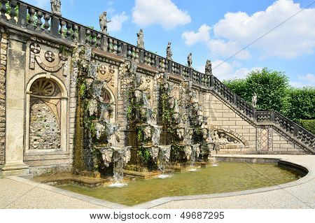 Grand Cascade In The Herrenhausen Gardens, Baroque Gardens, Established On Behalf Of Princess Sophie