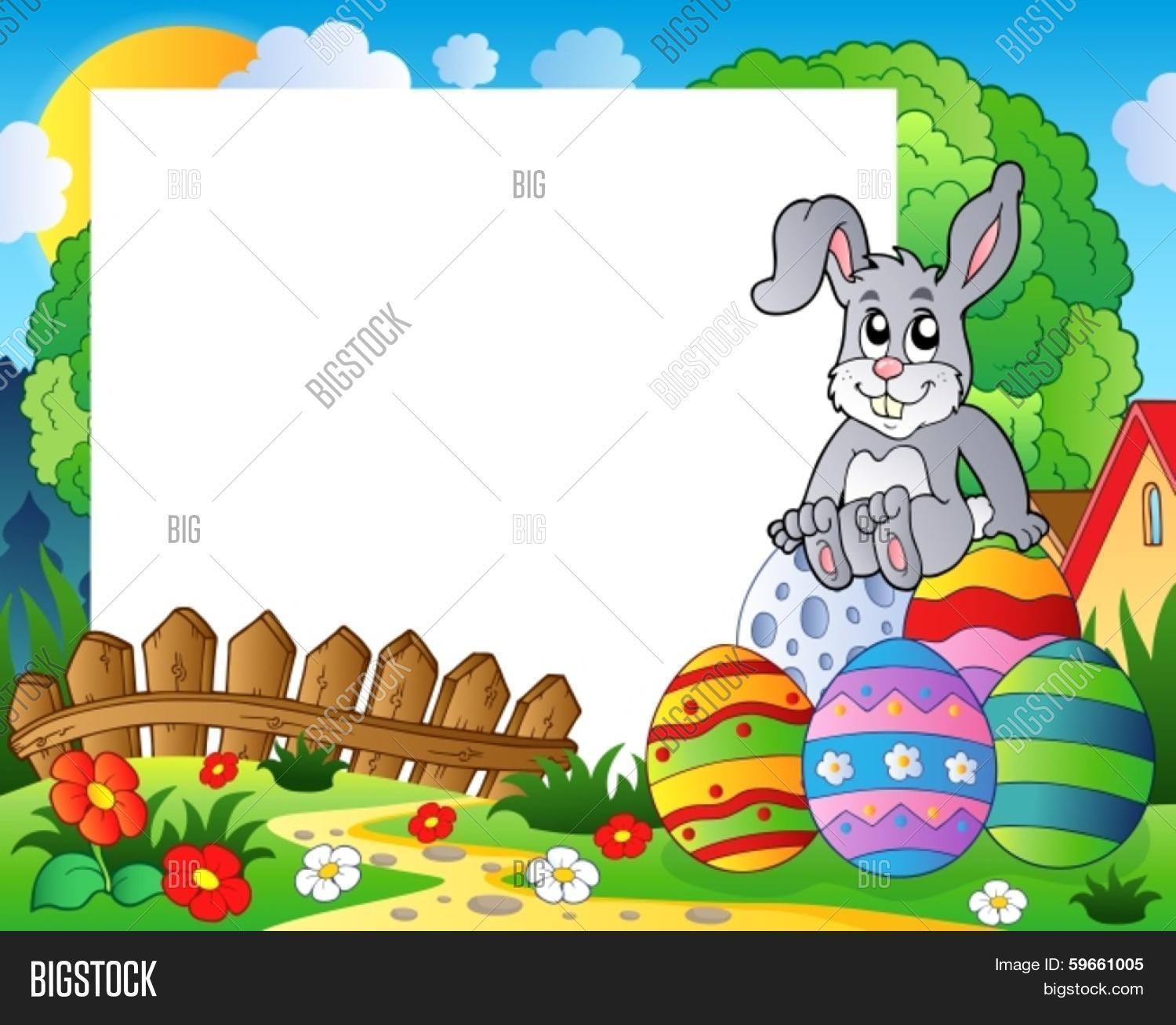 Vector y foto Frame Easter Bunny (prueba gratis) Bigstock