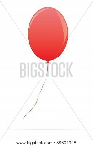 Red balloon isolated on white