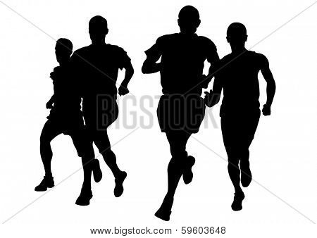 Men thletes on running race