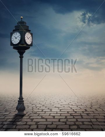Vintage outdoor street clock outdoor