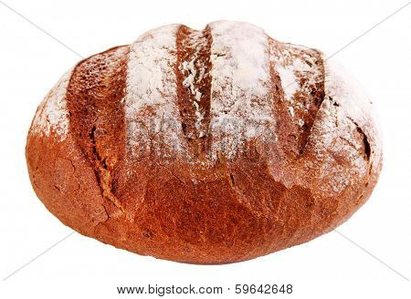 Rye bread isolated on white