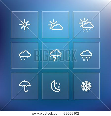 Weather icon set - vector illustration