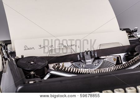 Paper In Typewriter