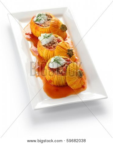 stuffed zucchini, kabak dolmasi, Turkish cuisine
