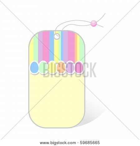 Price Tag With Easter Pattern