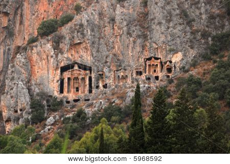 Lycian grobów Caunos