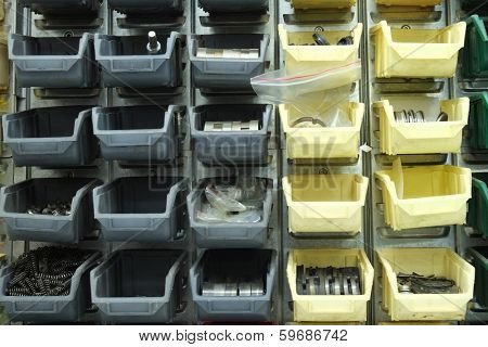 The images of boxes for small ironware