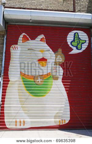 Mural art at East Williamsburg in Brooklyn