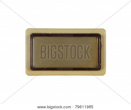 White Rectangular Button Isolated On White Background.