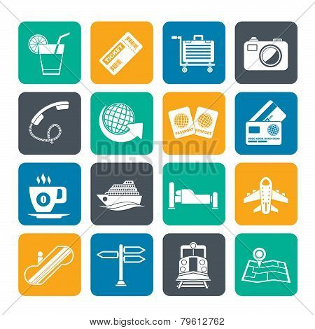 Silhouette Travel and vacation icons