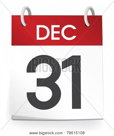 December 31st Calendar Vector