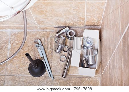 Replacing Of Rusted Plumbing Trap From Sink