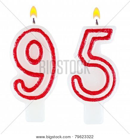 Birthday Candles Number Ninety Five