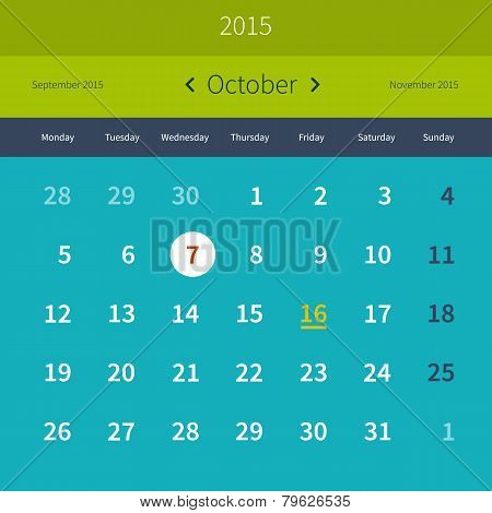 Calendar October 2015