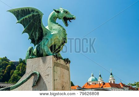 Ljubljana dragon, city symbol, Slovenia