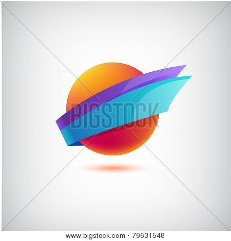 vector abstract colorful icon, logo