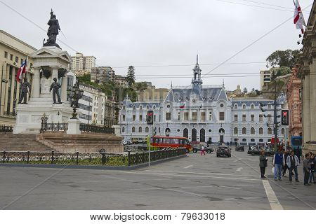 Sotomayor square in Valparaiso, Chile.