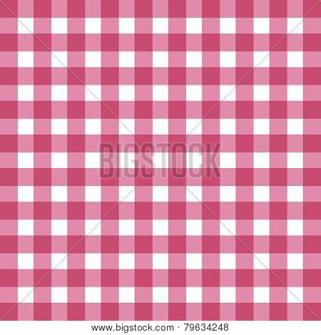 Flat easy tilable red and white gingham pattern