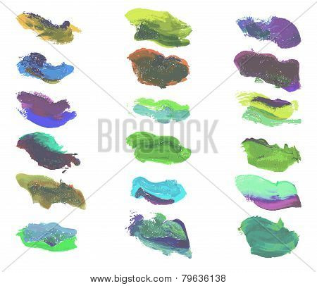 dingy colorful watercolor splashes
