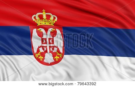 3D Serbian flag